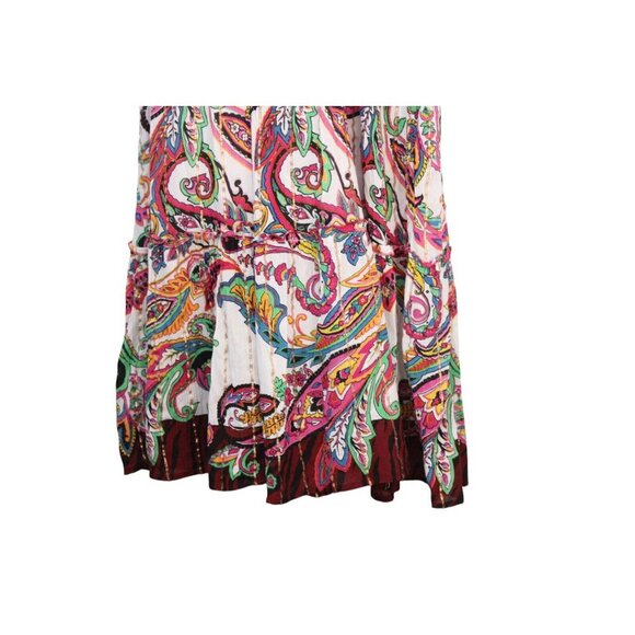 Anthropologie Maxi Dress Medium Colorful Paisley Boho Hippie Tiered Peasant - Picture 12 of 14